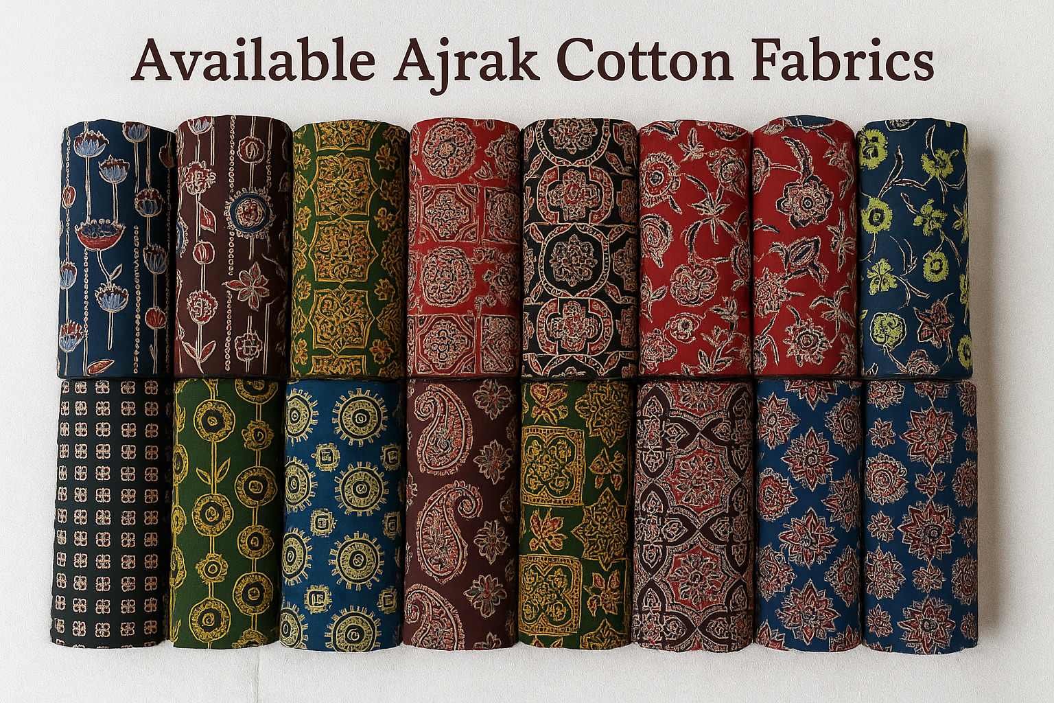 Handmade Ajrak Print Fabrics